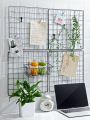 2 pc Metal Mesh Grid Panel Photo Wall Decor Art Display Multi-Function Organizer Home. 