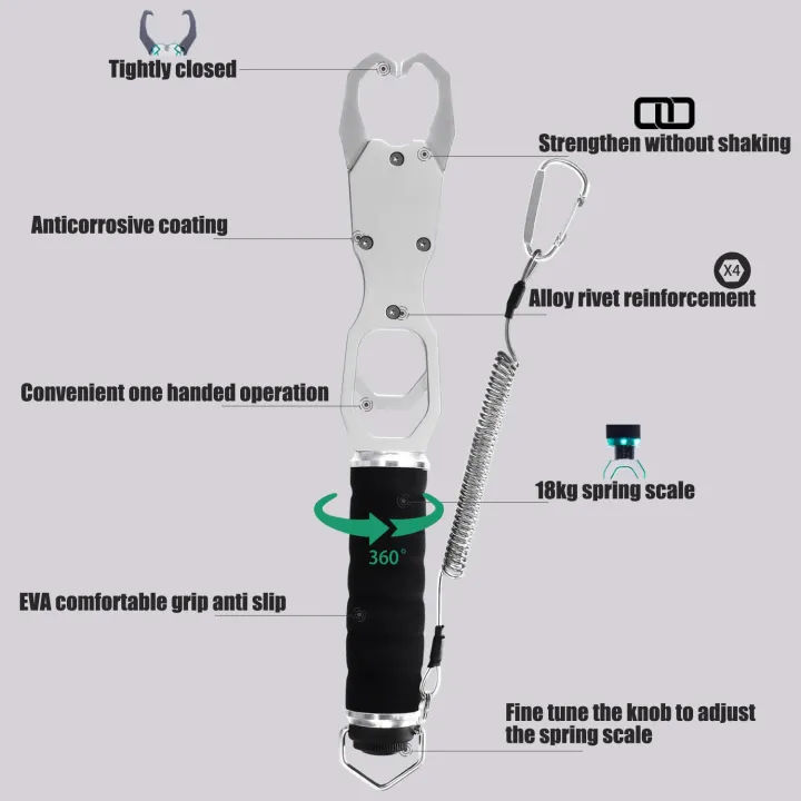 SAMOLLA%20Aluminum%20Alloy%20New%20Fishing%20Grip%20Pliers%20Accessories%2018kg%20Spring%20scale%20360%20%C2%B0%20rotation%20Adjustable%20Grabber%20Tool%20Seawater%20-%20Image%204