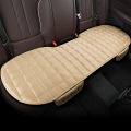1 piece of plaid embroidered short pile without backrest, warm and comfortable, universal car cushion with storage bag, suitable. 