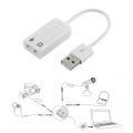 Usb Wired External Drive Free Sound Card Analog 7.1 Channel Desktop Portable External Sound Card Converter Earphone Microphone. 