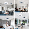 Ceiling Fans With Remote Control and Light LED Lamp Fan Smart Silent Ceiling Fans For Bedroom Living Room Decor Ceiling Lamp. 