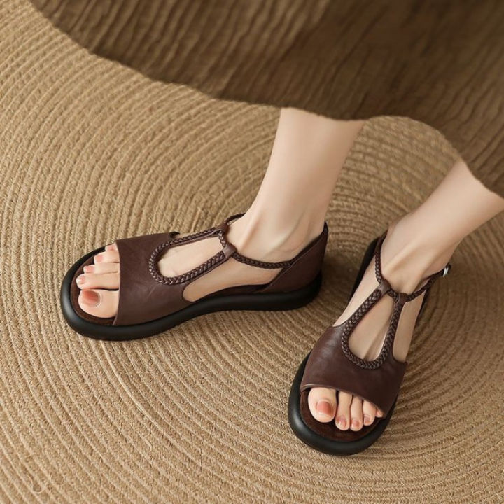 Women's%20Walking%20Sneakers,Breathable%20Lightweight%20T-Strap%20Flat%20Sandals,%20Comfortable%20Soft%20Leather%20Shoes%20for%20Square%20Dance&Daily%20Wear%20-%20Image%204