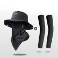 3pcs Hats, Face Masks, and Ice Silk Sleeves, Sunscreen Fishing Hats, Fisherman Hats, Suitable for Outdoor Activities and Work. 