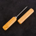 Ice Pick - Sturdy Stainless Steel Three Pronged ice Chipper With Solid Wood Handle Ice crushers for Cocktail Bartender bar tools. 