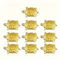 1/10/30/50/100pcs, Feng Shui Golden Money Turtle Figurines, Lucky Tortoise Collectible Ornaments, Metal Statue, Wealth & Fortune. 