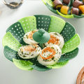 Plastic Folding Lotus Steamer Food Grade Steaming Rack Fruit Baskets Kitchen Storage Racks Vegetable Vapor Cooker Dish Cookware.