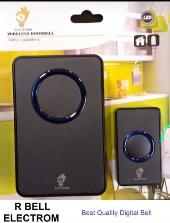 Premium Wireless Doorbell with Extensive Sound Selection, 100-Meter Range - Perfect for Home and Office Use - Includes Complimentary 12V Remote Battery