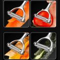 Kitchen Vegetable Peeler Stainless Steel Melon Planer Double-Head Peeler Household Multiple-Function Fruit And Vegetable Peeler.