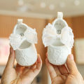 Cute White Lace Baby Girl Princess shoes  Baby Moccasins Moccs Shoes Bow Fringe  Soled Non-slip Footwear Crib Shoes. 