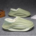 Winter Thickened Slip Resistant Lined Slippers Lightweight EVA Indoor Outdoor Home Leisure Shoes with Soft Fabric Lining.