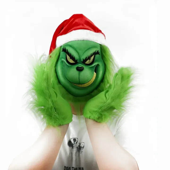 New%20Christmas%20Mask%20Set%20Halloween%20COSPLAY%20Party%20Props%20Thief%20Red%20Hat%20Green%20Mask%20Green%20Gloves%20-%20Image%202