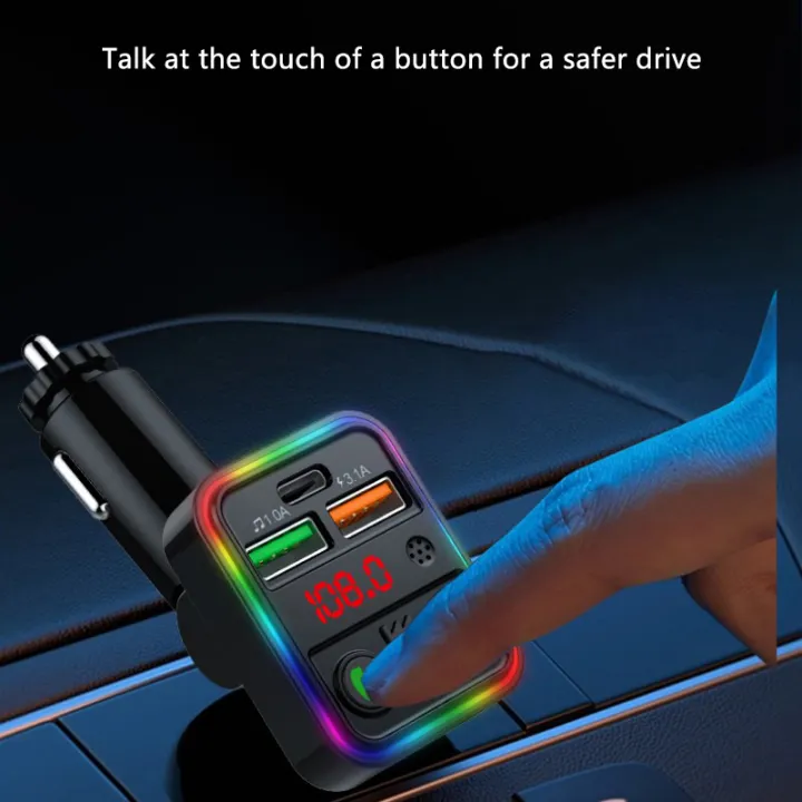 Car%20Bluetooth%20Adapter%205.3%20FM%20Radio%20Transmitter%20MP3%20Music%20Player%20Handsfree%20Calling%20Audio%20Receiver%20Type-C%20PD%20USB%20Car%20Quick%20Charger%20-%20Image%205