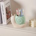 1Pc Snail-Shaped Pen Holder ABS Multi-Functional Desk Organizer Pencil Storage Desktop Stationery Container Makeup Brush Holder pen gpt. 