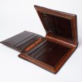 Bomshisky Men's Wallet, Large Size # Steel Model B. 