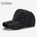 COKK Sequin Rhinestone Baseball Cap Women Snapback Hats For Women's Cap Adjustable Baseball Hats Bone Casquette Dad Hat Female. 