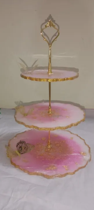 3 tier resin cake stand..