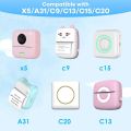Printable Paper 10 Rolls Mini Printer Paper Thermal Label 57 X 25mm White Printable Heat Sensitive Thermal Paper Rolls. 