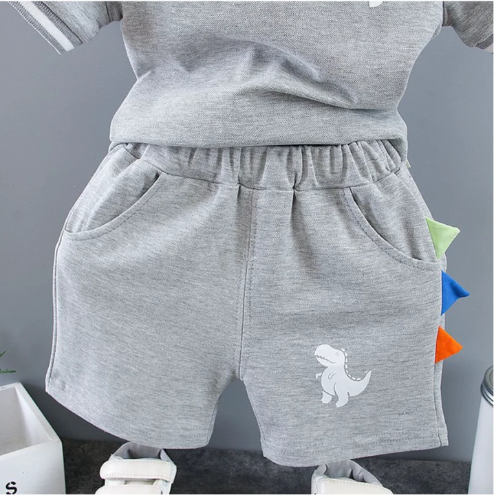 Infant%20Baby%20Boy%20Sets%20Summer%20Clothing%20Casual%20Sport%20Suit%20POLO%20Shirt%20+%20Shorts%202Pcs%20Set%20Boys%20Kids%20Grey%20Dinosaur%20Print%20Tracksuit%20-%20Image%205