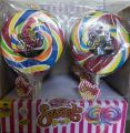 round shape rainbow swirl lollipops 20xlollipops in rainbow color and flavour, party pack gift. 