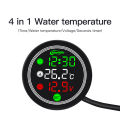 Motorcycle painel digital moto universal temperature clock Mini full screen thermometer 4 in 1 Touch screen meter. 