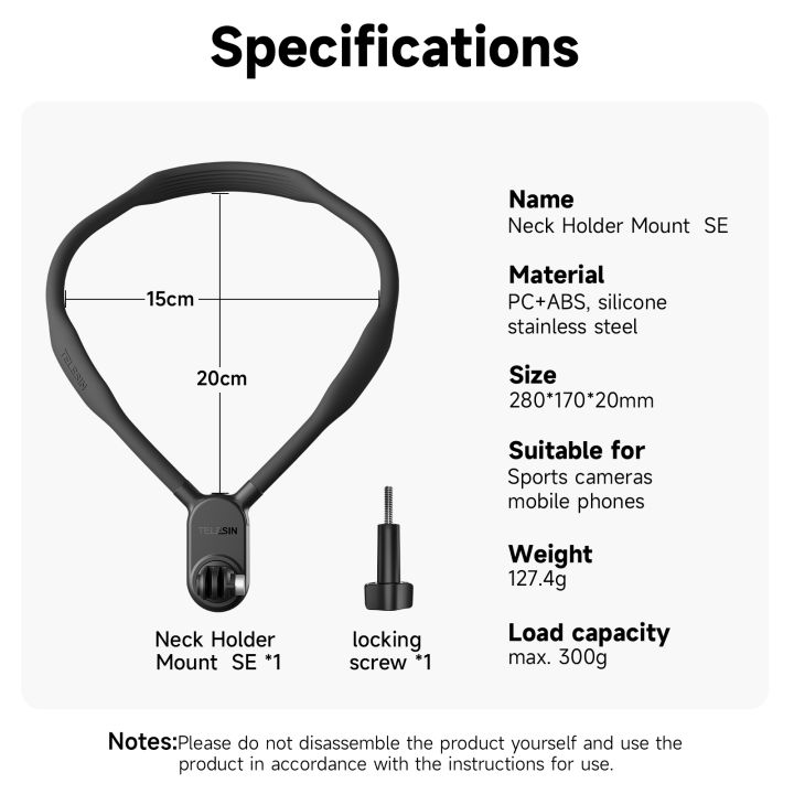 TELESIN%20Neck%20Hold%20Mount%20Chest%20Mount%20for%20GoPro%2013%2012%20Hero%2011%2010%209%208%207%20Insta360%20DJI%20Osmo%20Action%20Silicone%20Action%20Camera%20Accessories%20-%20Image%207