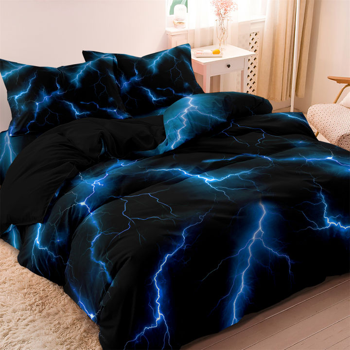 3Pcs%20Lightning%20Thunder%20Pattern%20Print%20Duvet%20Cover%20Bedding%20Set%20Soft%20Breathable%20For%20Four-seasonBedroom%20Dormitory%20Decorative%20-%20Image%204