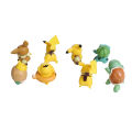 8Pcs Pokemon Anime Figure Pikachu Squirtle Bulbasaur Collection Ornamental Decoration 2-4CM Pet Action Model Doll Toy . 