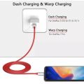 6A 30W OnePlus USB Type-C charging cable, support Dash Charge, warp charge for OnePlus 3/5/5T/6/6T/7/7pro/ 8t/nord/ 8pro shipped from Thailand. 