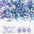 Mixed Star Moon Crystal Glass Beads Seedbeads Loose Round Pearl for DIY Making Jewelry Craft Bracelets Necklaces Earrings. 