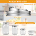 2/4 Pcs Mason Jar Lids 304 Stainless Steel Mason Jar Lid Reusable Wide Mouth Mason Jars Lid for Home Camping Kitchen Accessories. 