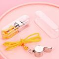 1Pc Referee Stainless Steel Metal Whistle Sports Sports Warning Match First Aid Gift Traffic Command General Small Silver.