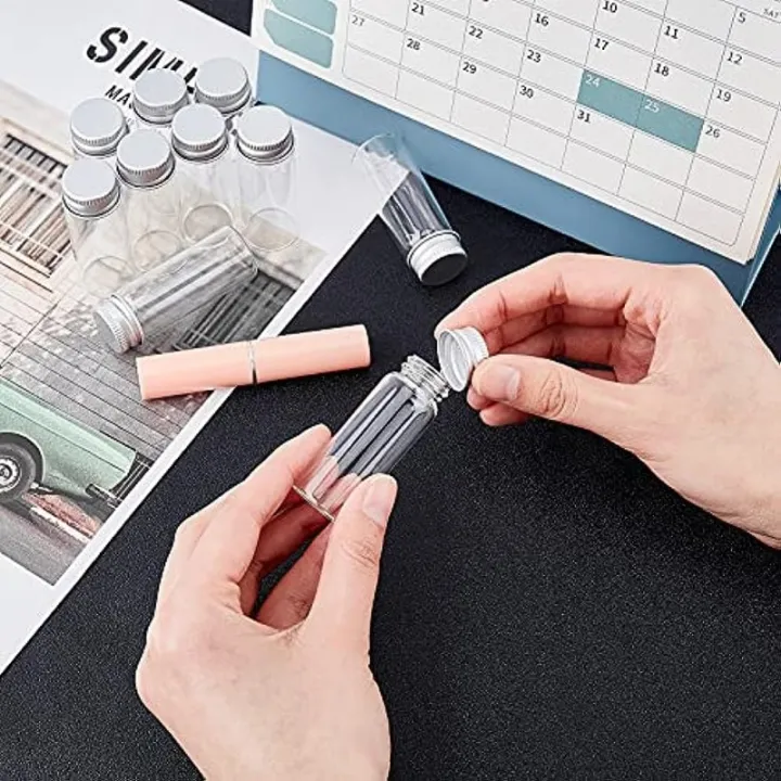17%2014ml%20Vials%20Tiny%20Glass%20Bottles%20Clear%20Empty%20Jars%20with%20Aluminum%20Top%20Screw%20Lids%20Small%20Mini%20Message%20Sample%20Bottle%20-%20Image%204