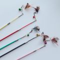 2pcs/3pcs Random Bug Funny Cat Stick Retractable Toy Feather Rod Teaser Pet Toy.