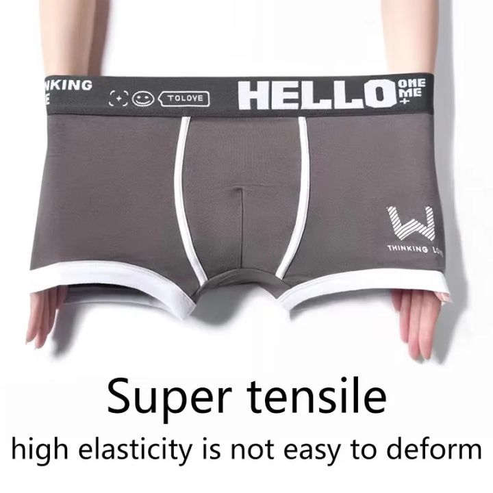 Men's%20Underwear%20Cotton%20Underwear%20Letter%20Waistband%20Comfortable%20Breathable%20Soft%20High%20Elasticity%20Boxer%20Fashion%20Casual%20Sports%20Shorts%20-%20Image%204