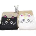 Cartoon Anime Knee Socks Moon Printed Thigh Stockings Luna Cat Black And White Cute Lolly Slimming Sock High Tube Panties. 