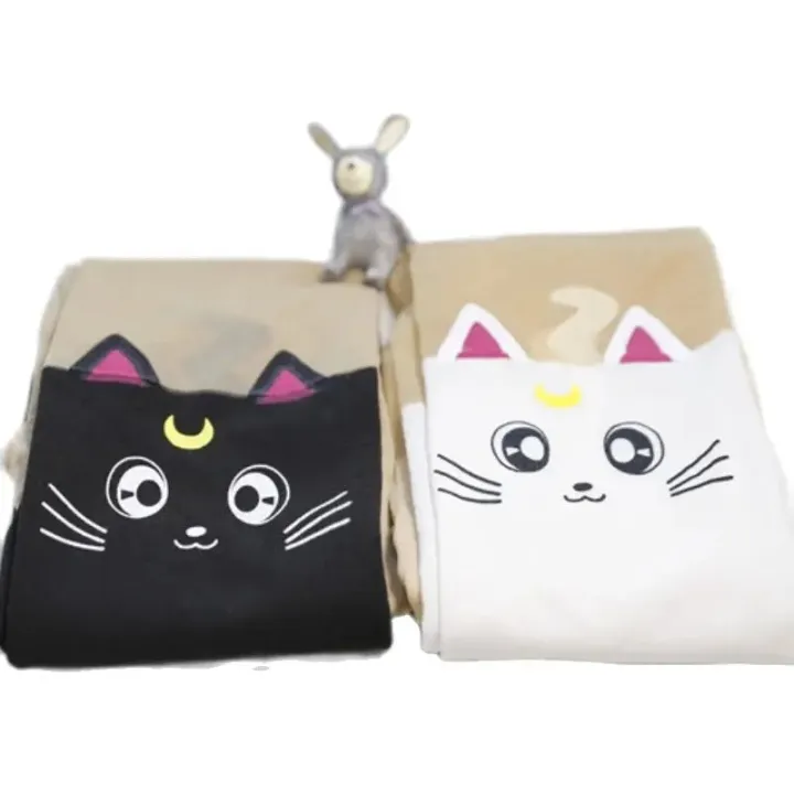 Cartoon%20Anime%20Knee%20Socks%20Moon%20Printed%20Thigh%20Stockings%20Luna%20Cat%20Black%20And%20White%20Cute%20Lolly%20Slimming%20Sock%20High%20Tube%20Panties%20-%20Image%205