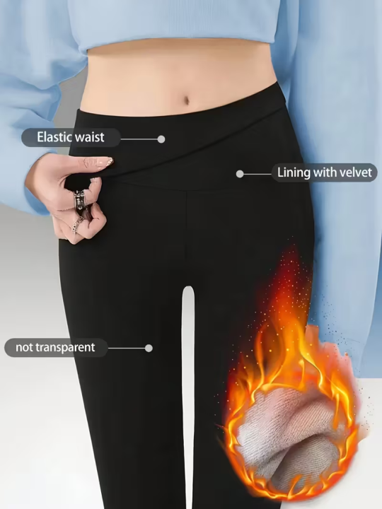 Women'S%20High-Waisted%20Butt-Lifting%20Leggings%20-%20Soft%20Fleece-Lined,%20Tummy%20Control,%20Stretchy%20&%20Comfortable%20for%20Fall/Winter,%20Black%20-%20Image%204