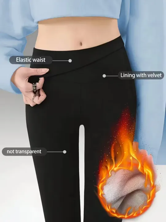 Women'S%20High-Waisted%20Butt-Lifting%20Leggings%20-%20Soft%20Fleece-Lined,%20Tummy%20Control,%20Stretchy%20&%20Comfortable%20for%20Fall/Winter,%20Black%20-%20Image%204