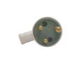 3 Pin Male Power Plug Side Entry (shoe) Porcelain Base High Quality. 
