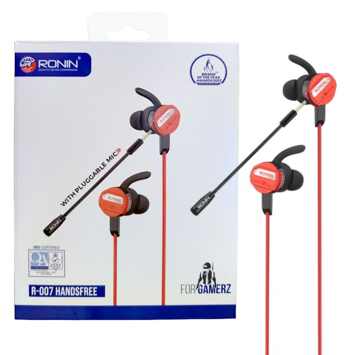 Ronin R007 Gaming HandsFree - Ronin R-007 Handsfree For Gaming - Left, Right Sound Best Experience In PubG - Ronin R007 Dual Mic HandsFree For Gaming