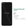 6.57" Screen For OPPO Reno4 Z 5G LCD Display Touch Digitizer Screen Sensor with Frame for Reno 4 Z CPH2065 LCD. 