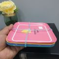 (K). Waitrose Frutty Square Plate Set of 4 Cocktail Tray. 