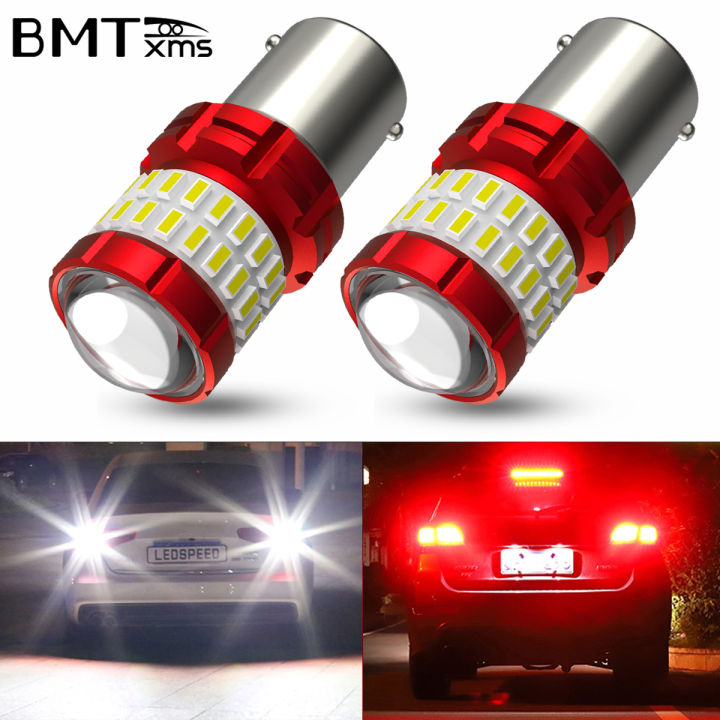 BMTxms 2PCS 1156 P21W LED 7506 BA15S Led Canbus Auto Car Tail Brake Stop Backup Reverse Lamp Daytime Running Signal Lights Bulb