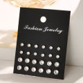 12 Pair/Lot White Shiny Wedding Stud Earrings Set For Women Men Crystal Jewelry Accessories Oorbellen Jewelry Earrings. 