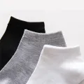 5pairs Mens Socks Boat Black Business Solid Color Breathable Comfortable High Quality Ankle. 