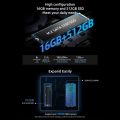 BMAX B4 Plus Mini PC Windows 11 PC Intel N100 16GB DDR4 512GB SSD 2*HDMI 1*Type-C Supports 4K@60Hz 750MHz Intel UHD Graphics. 