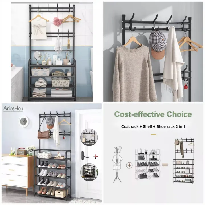 Express Deals Hub:Bench Coat Rack with Shoe Storage, Multifunctional ...