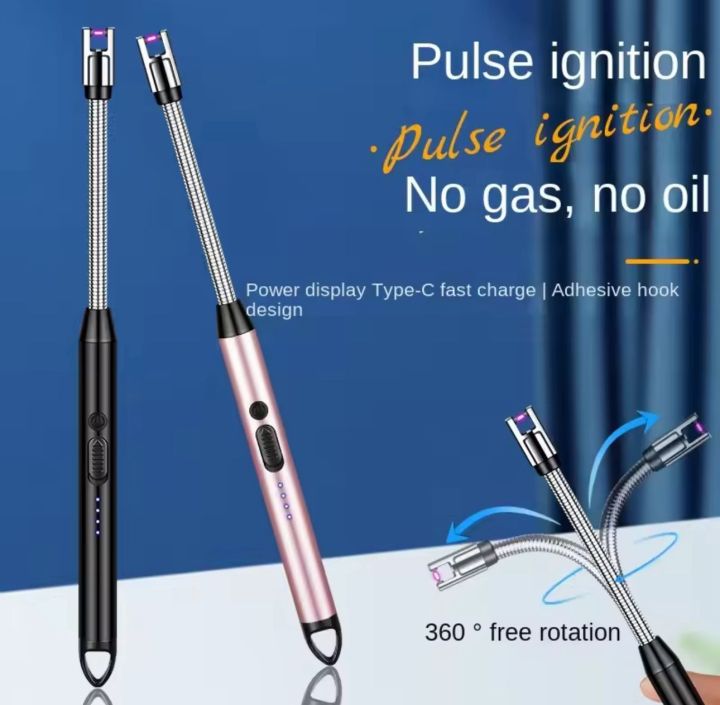 Modern%20Outdoor%20Portable%20Electric%20Kitchen%20Gas%20Lighter/Arc%20Lighter%20USB%20Rechargeable%20Long%20Lighter%20Windproof%20Candle%20Lighter%20Outdoor%20Plasma%20Flexible%20Neck%20(Multicolor)%20-%20Image%202