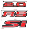 ABS Car Sticker Body Emblem Rear Badge for Honda SI 2.0 RS Logo I VTEC Civic Fit Accord Odyssey CRV HRV Jazz Exterior Decoration. 