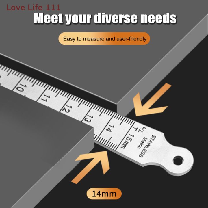 New 1-15mm Stainless Steel Taper Gauge Feeler Inner Diameter Ruler Hole ...